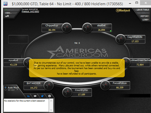 Winning Millions Poker Tournament Stopped by DDoS Attack