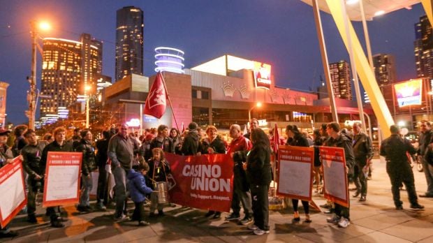 Crown Melbourne Casino Workers Protest Weekend Wages