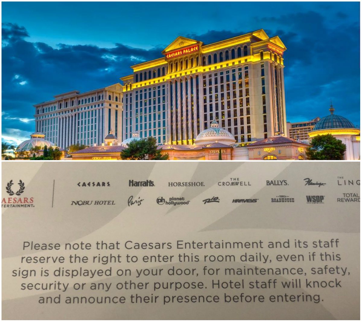 Caesars Palace Security Room Inspections Spook Guests, Surveillance Posted to Social Media