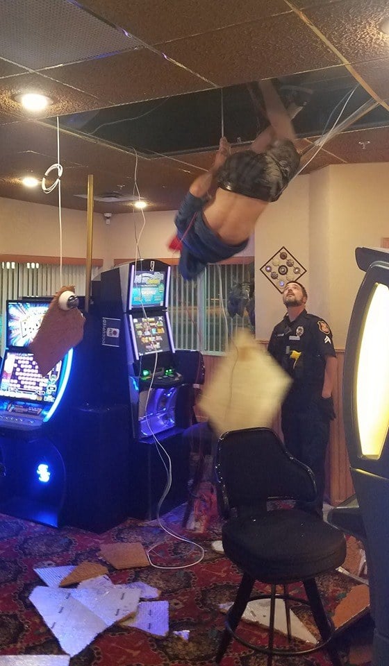 South Dakota Casino High-Wire Man Crashes Through Ceiling to Avoid Cops (Spoiler Alert: It Doesn’t Work)