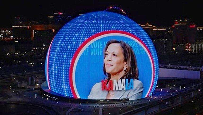 Las Vegas Sphere Enters Politics with Harris Campaign Ad